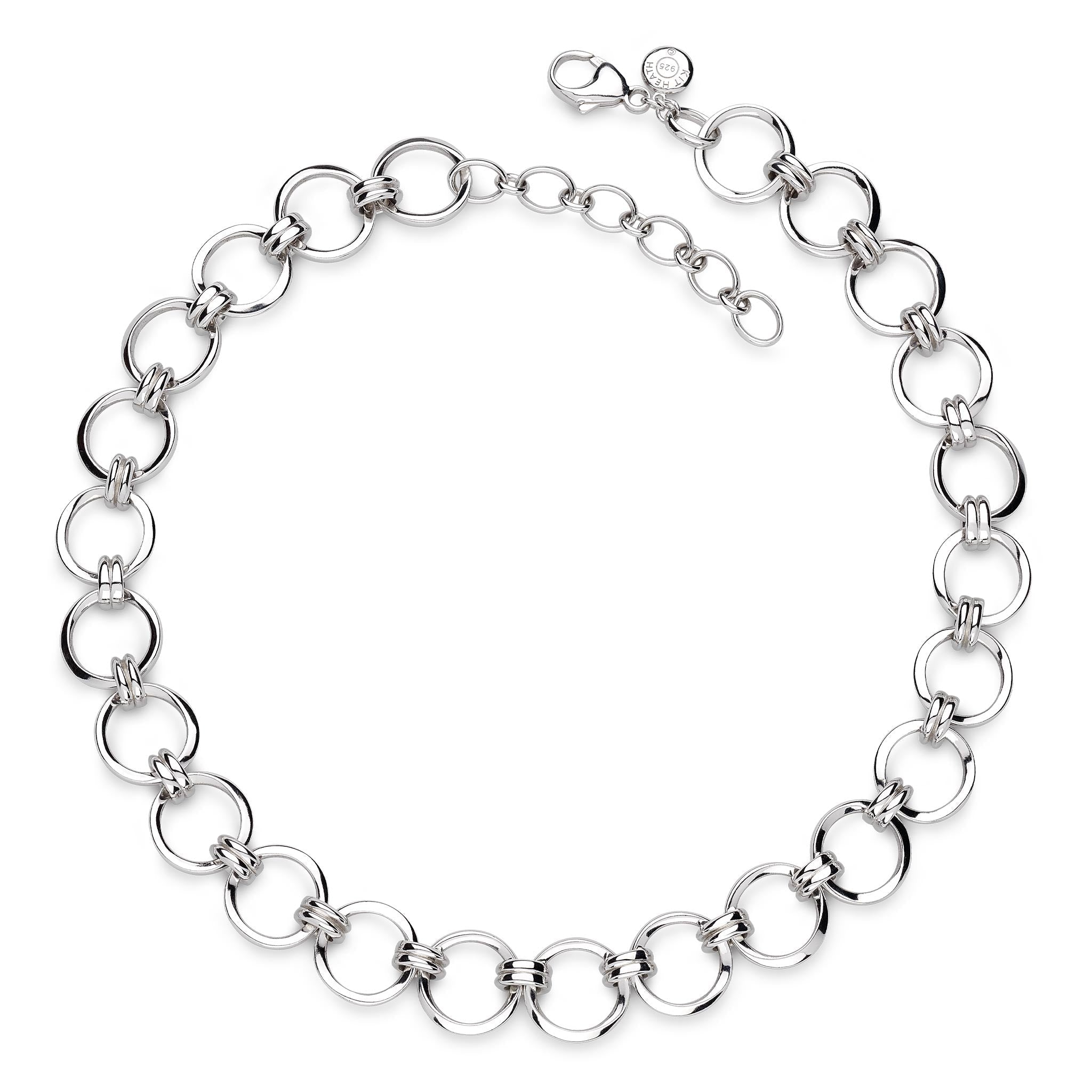 Kit Heath-Silver Bevel Unity Statement Necklace-Dipples Jewellers