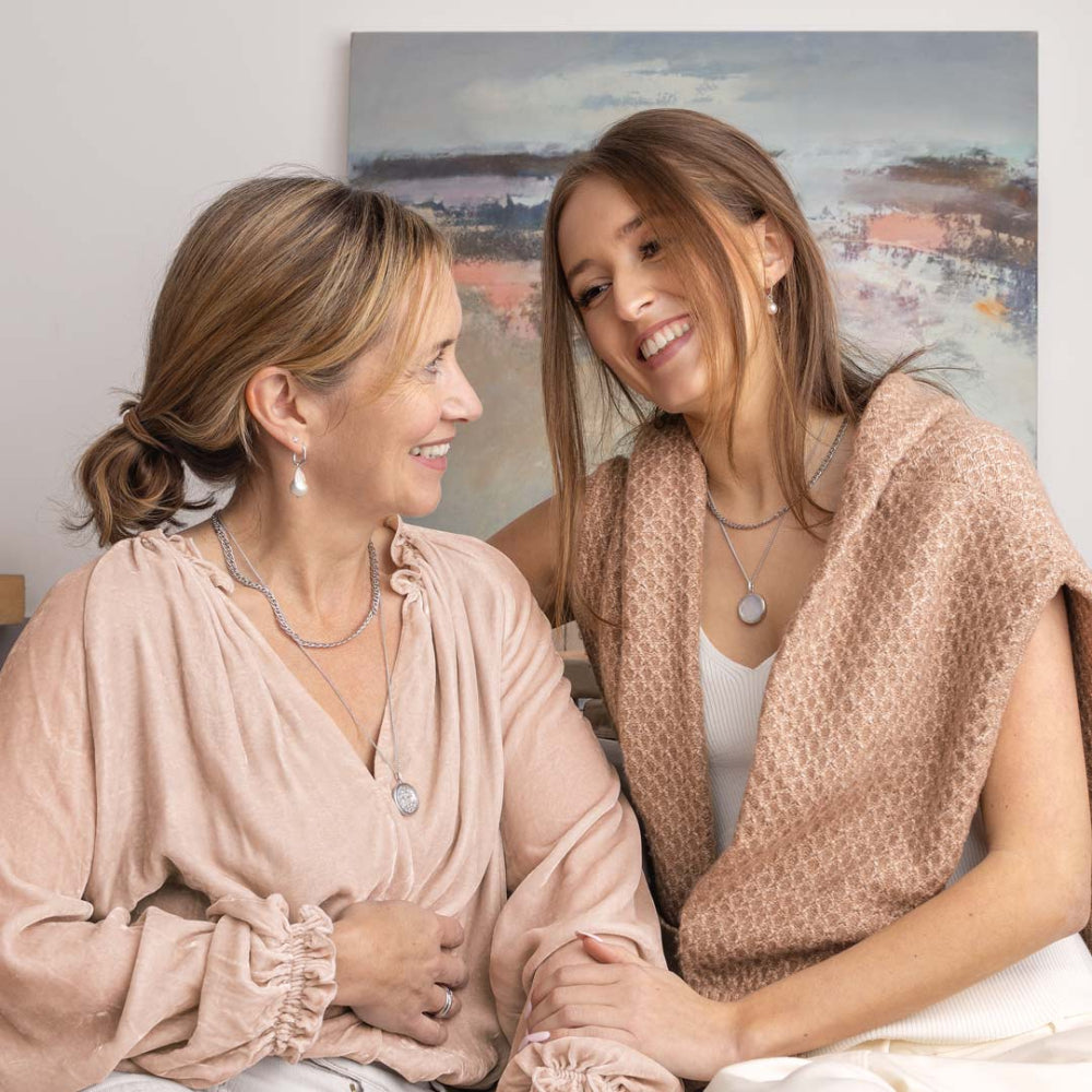 Kit Heath-Silver Céleste Astoria Family Tree of Life Mother of Pearl Double Sided Necklace-Dipples Jewellers