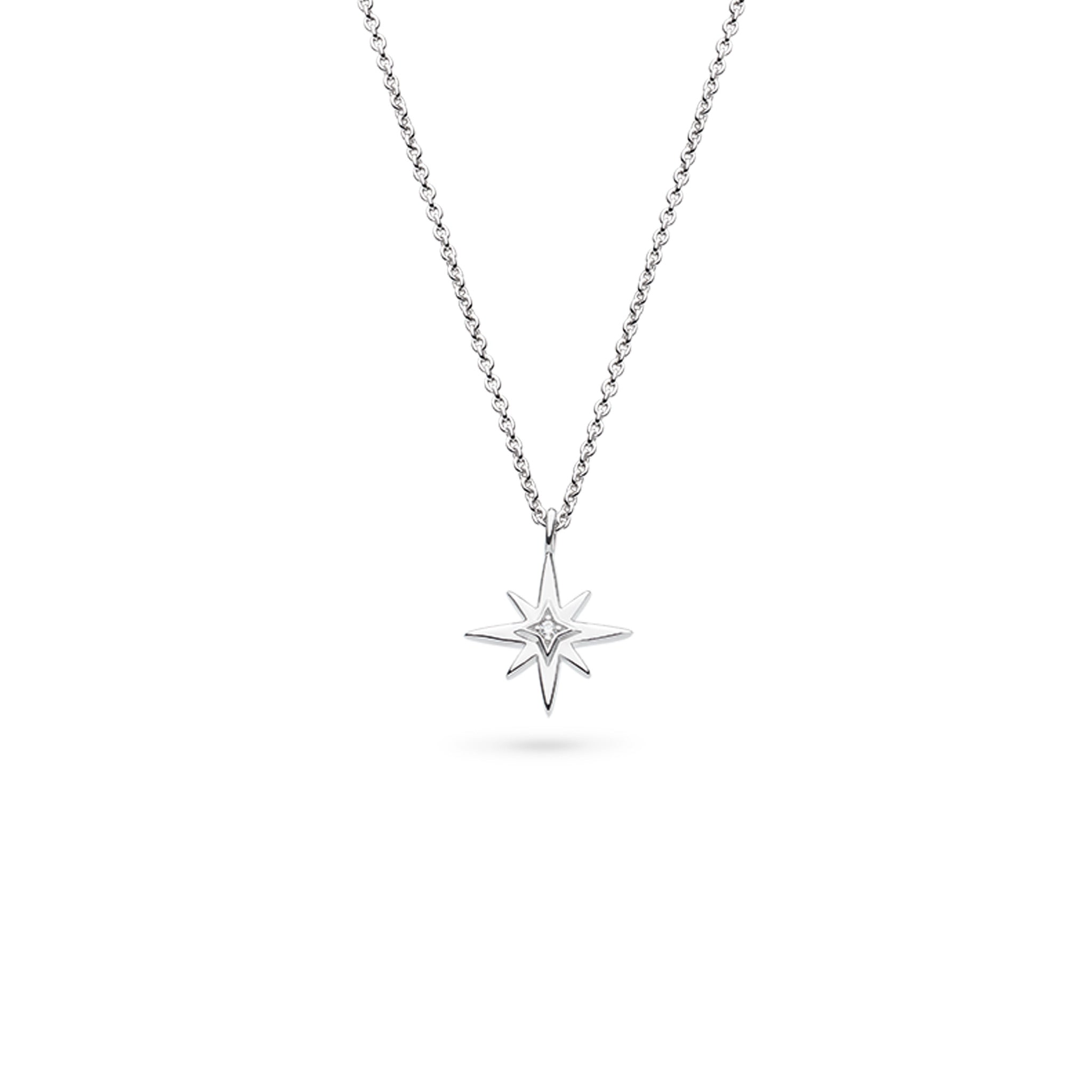 Kit Heath-Silver Celeste North Star Cubic Zirconia Set Mini 18" Necklace-Dipples Jewellers