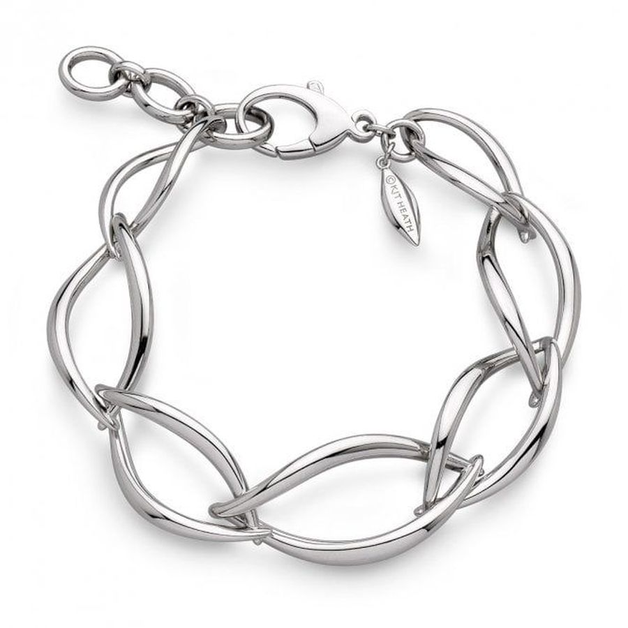 Kit Heath-Silver Entwine Twine Twist Link Bracelet-Dipples Jewellers