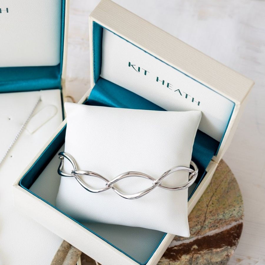 Kit Heath-Silver Entwine Twine Twist Link Bracelet-Dipples Jewellers