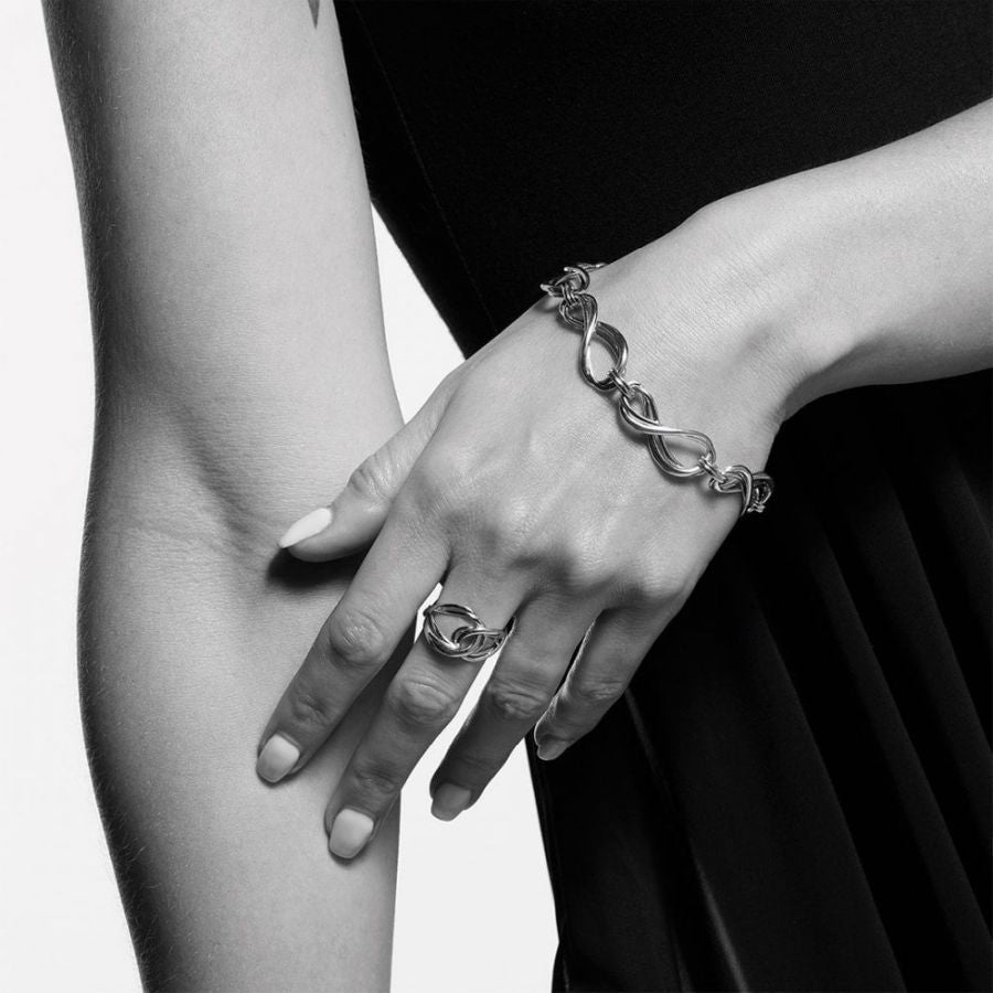 Kit Heath-Silver Infinity Grande Link Bracelet-Dipples Jewellers