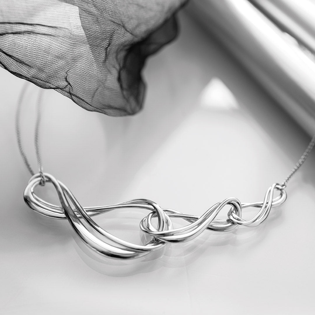 Kit Heath-Silver Infinity Trio Grande Necklace-Dipples Jewellers