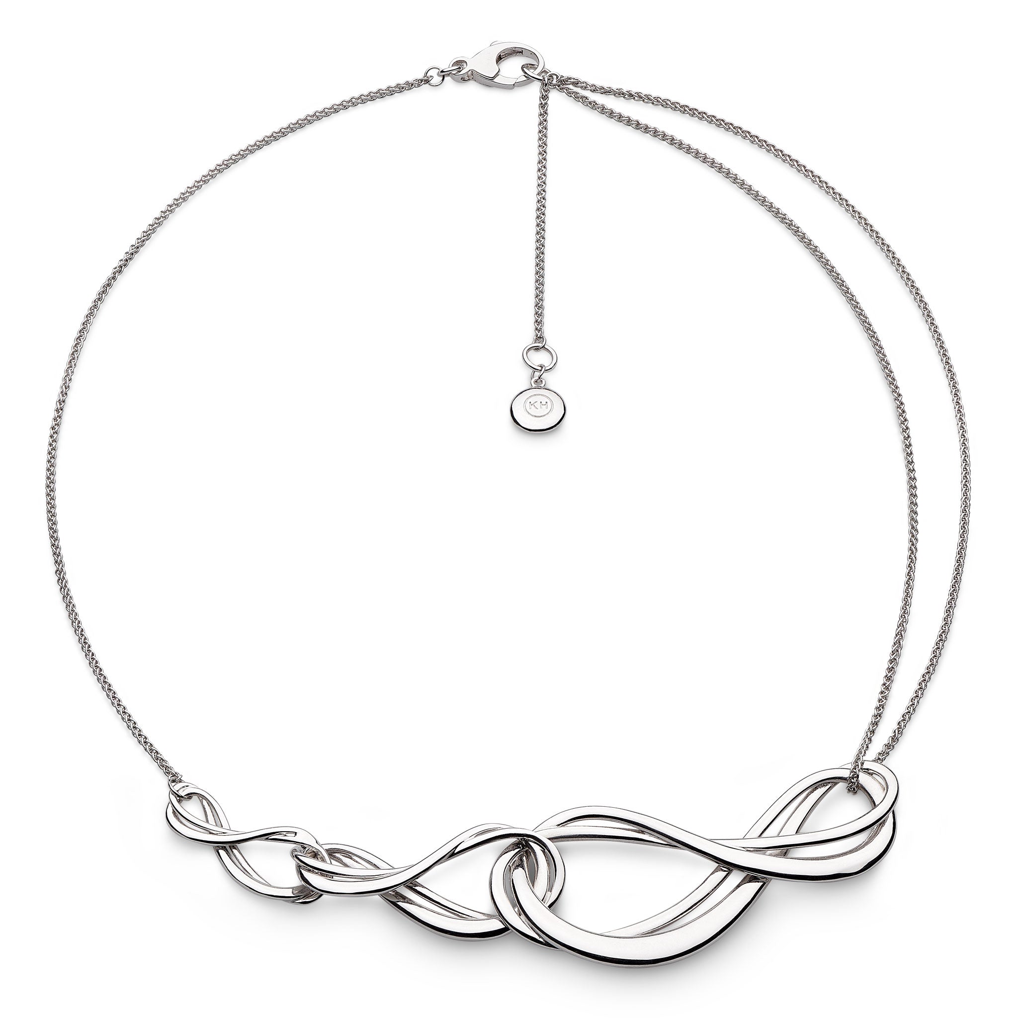 Kit Heath-Silver Infinity Trio Grande Necklace-Dipples Jewellers