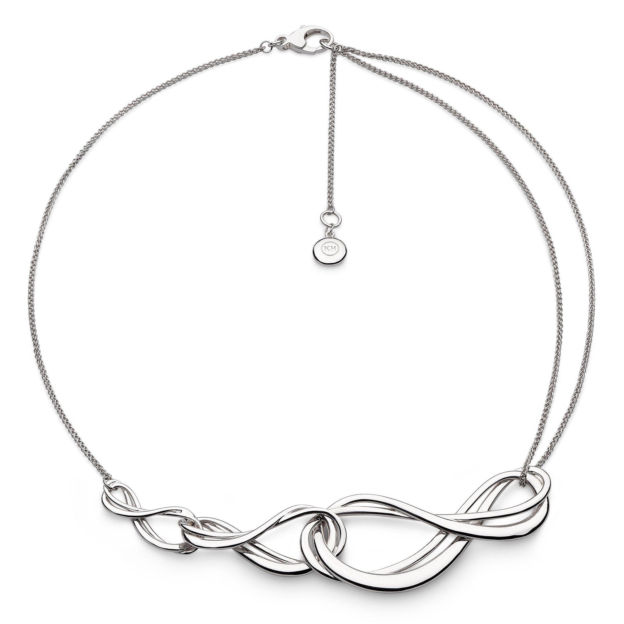 Kit Heath-Silver Infinity Trio Grande Necklace-Dipples Jewellers