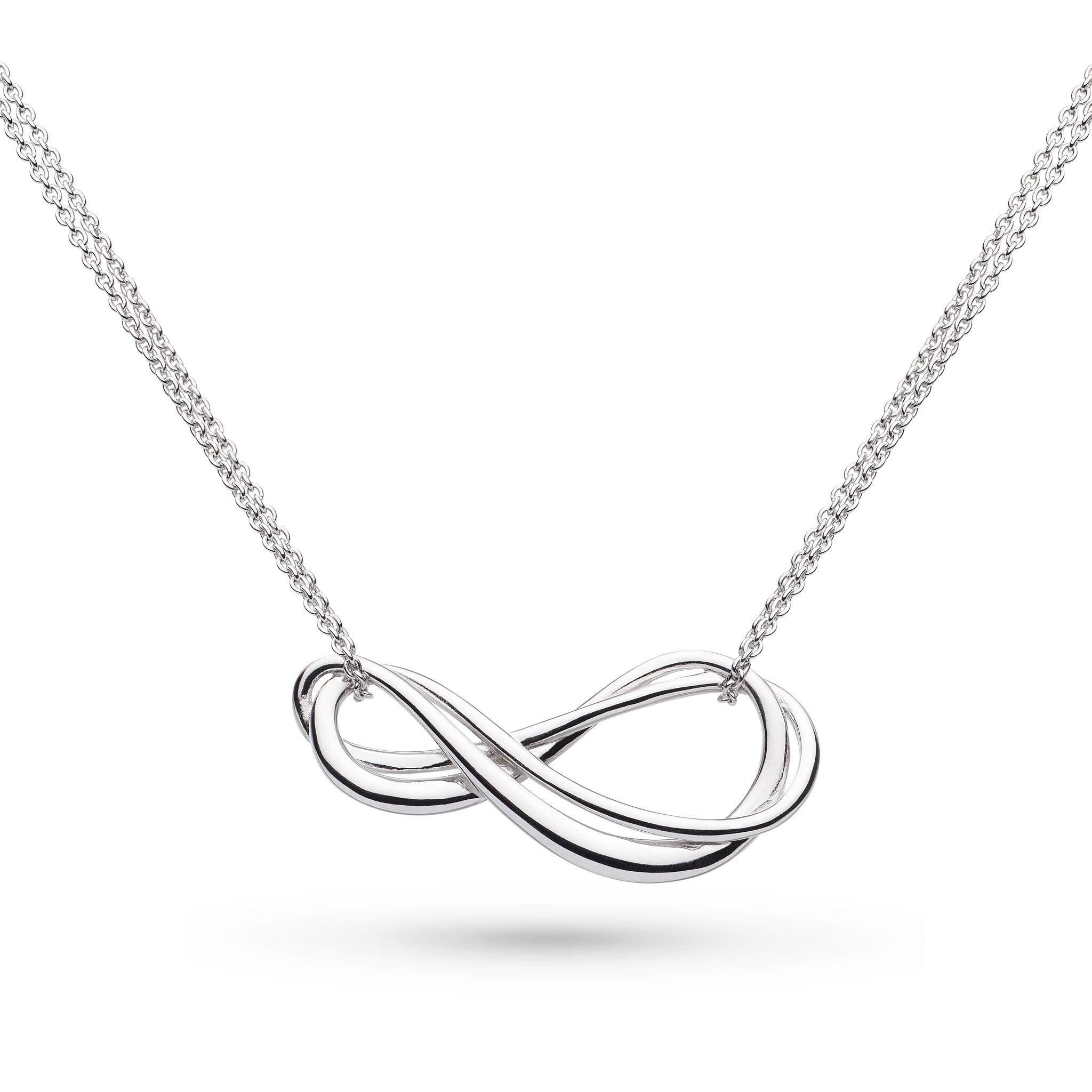 Kit Heath-Silver Infinity Twin Chain Necklace-Dipples Jewellers