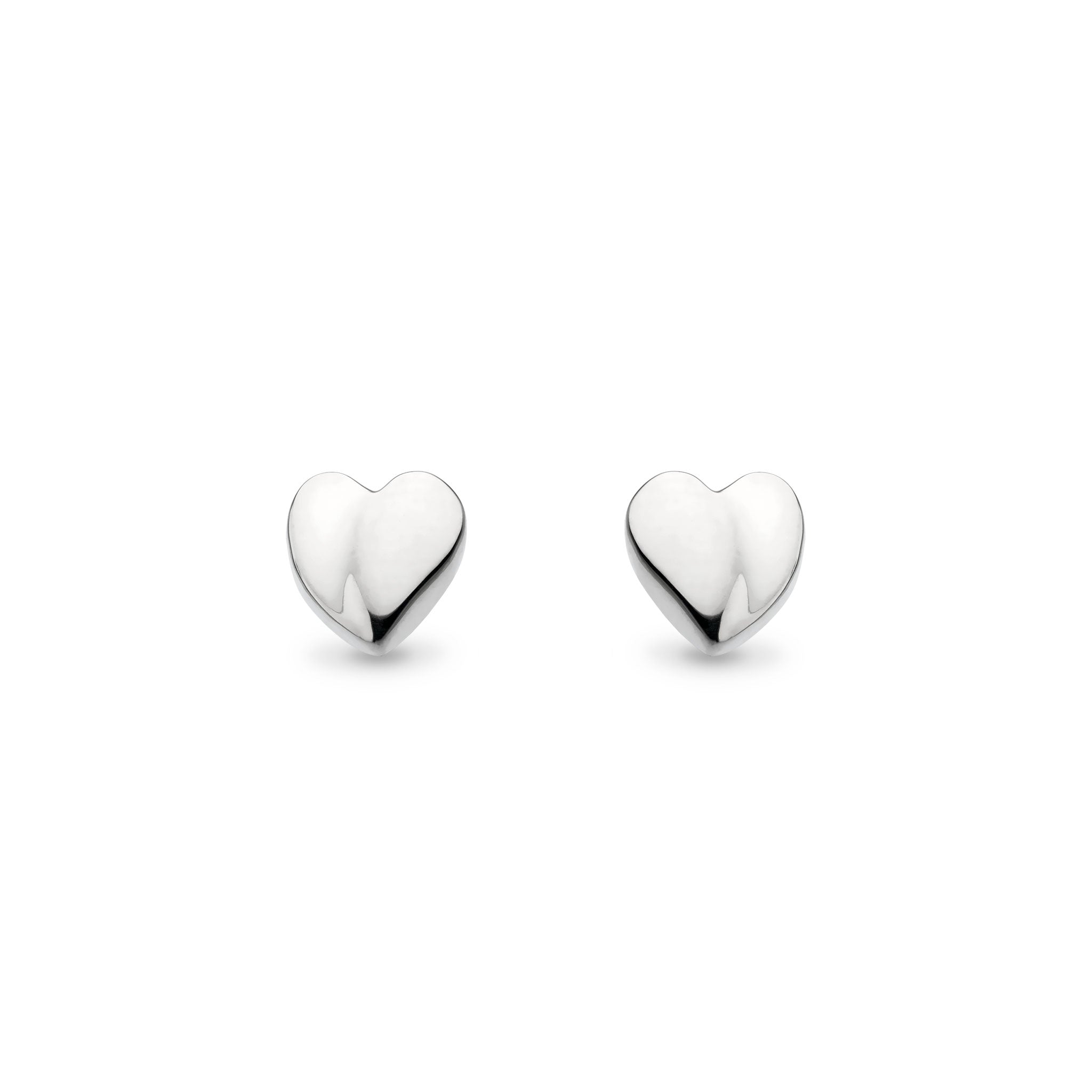Kit Heath-Silver Miniatures Sweet Heart Stud Earrings-Dipples Jewellers