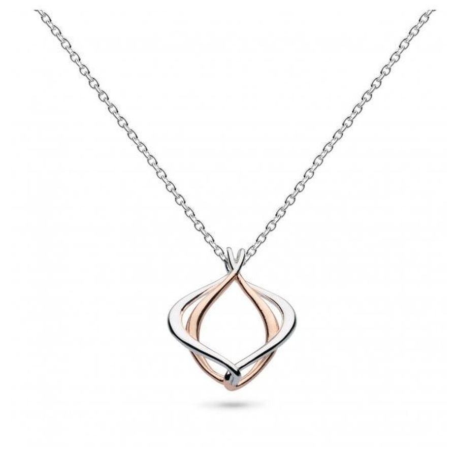 Kit Heath-Silver & Rose Gold Plated Alicia Rose Petite Necklace-Dipples Jewellers