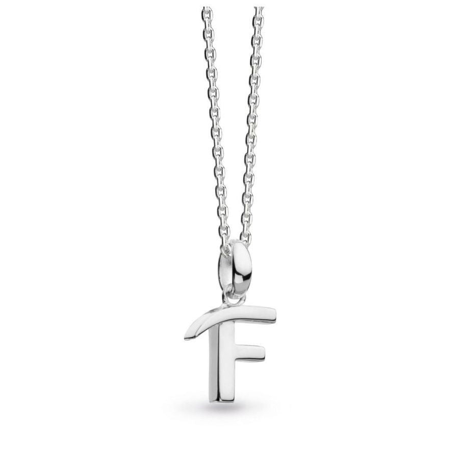 Kit Heath-Silver Signature Capital F Necklace-Dipples Jewellers