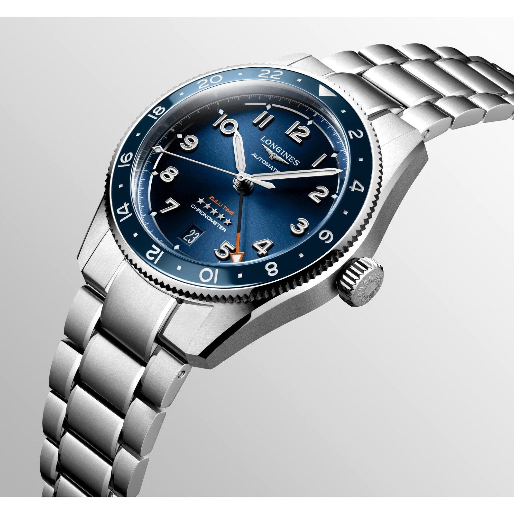 Longines-Spirit Zulu Time GMT-Dipples Jewellers