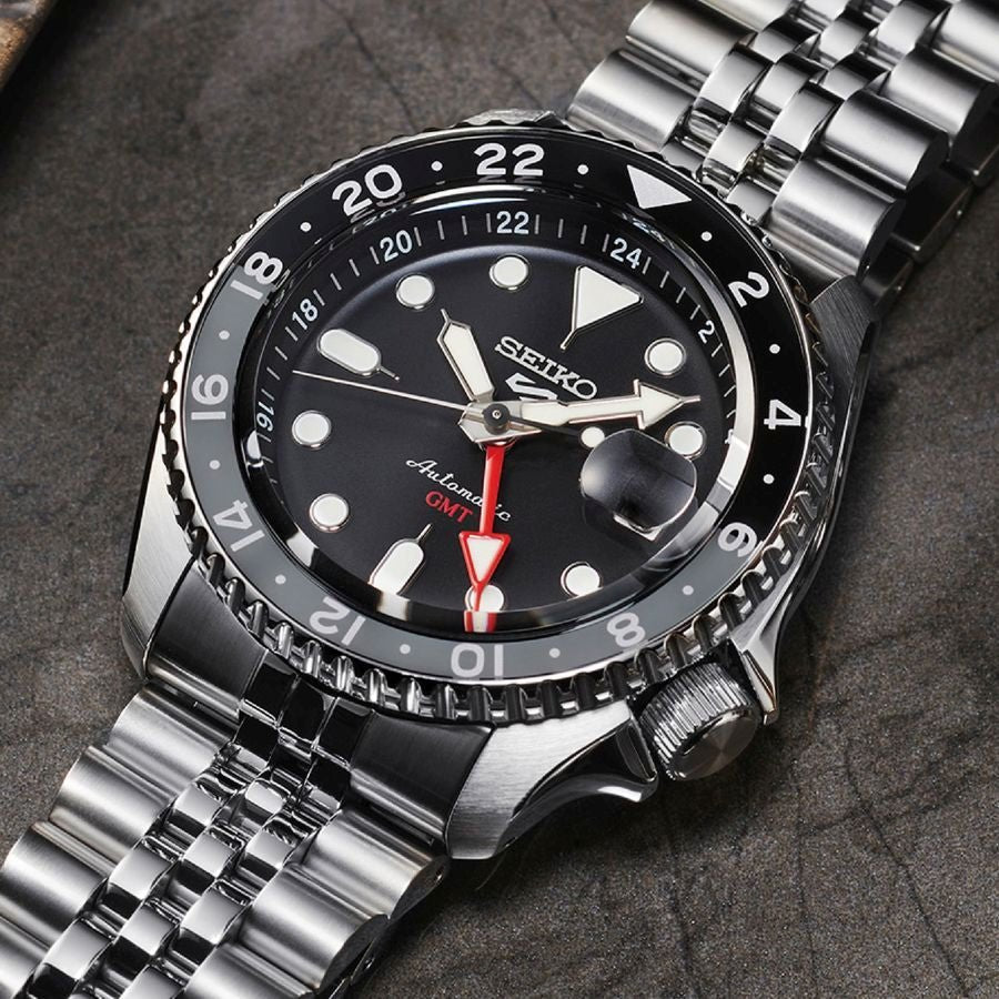 Seiko-Seiko 5 'Black Grape' GMT-Dipples Jewellers