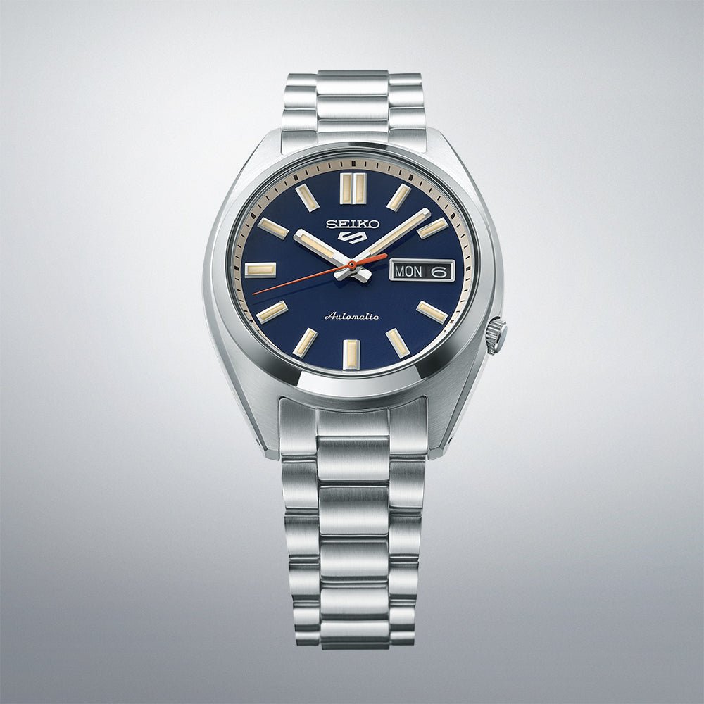 Seiko-Seiko 5 Sports SNXS 'Rinse Blue'-Dipples Jewellers