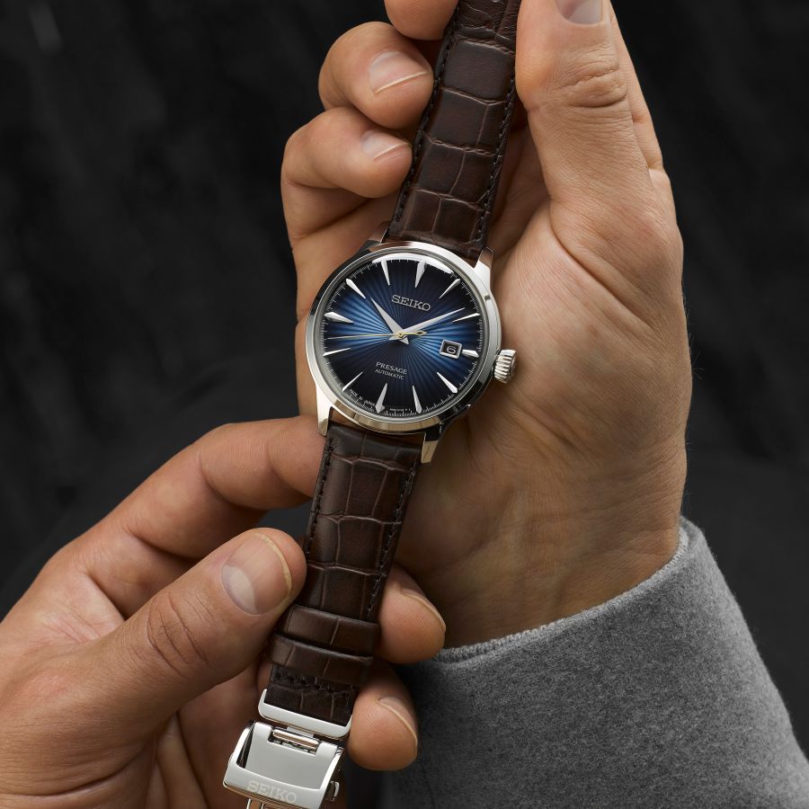 Seiko-Presage Cocktail Series 'Midnight Blue Moon'-Dipples Jewellers
