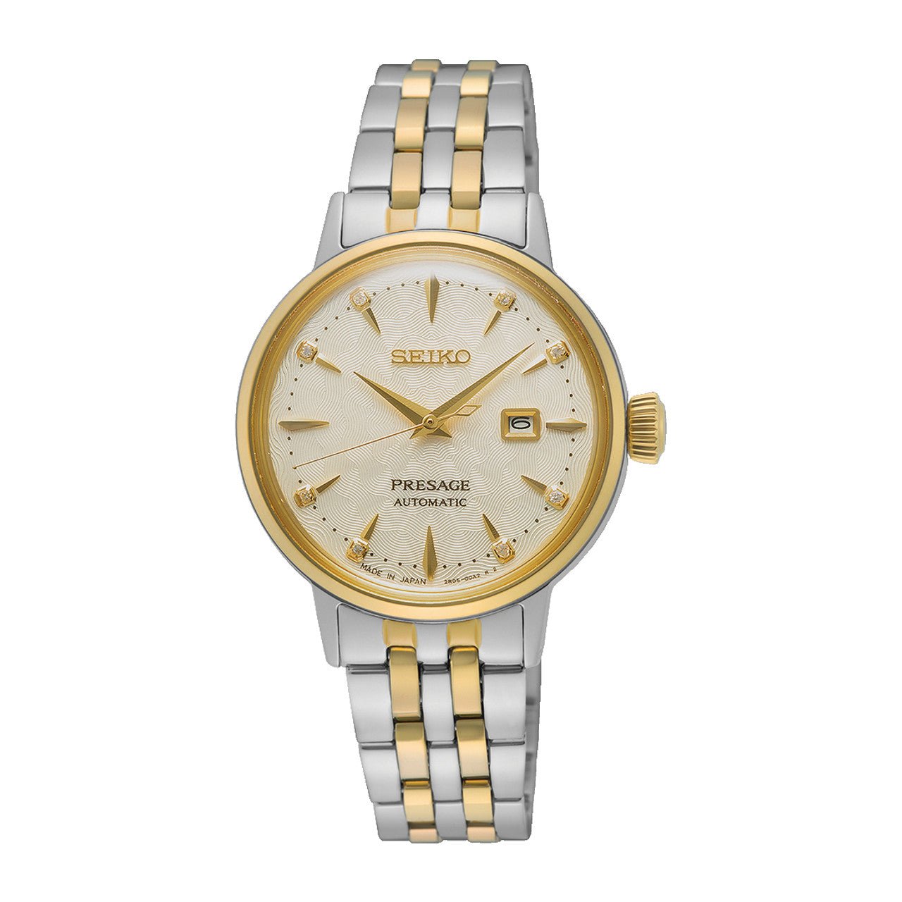 Seiko-Presage 'White Lady' Diamond-Dipples Jewellers