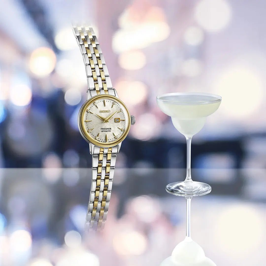 Seiko-Presage 'White Lady' Diamond-Dipples Jewellers