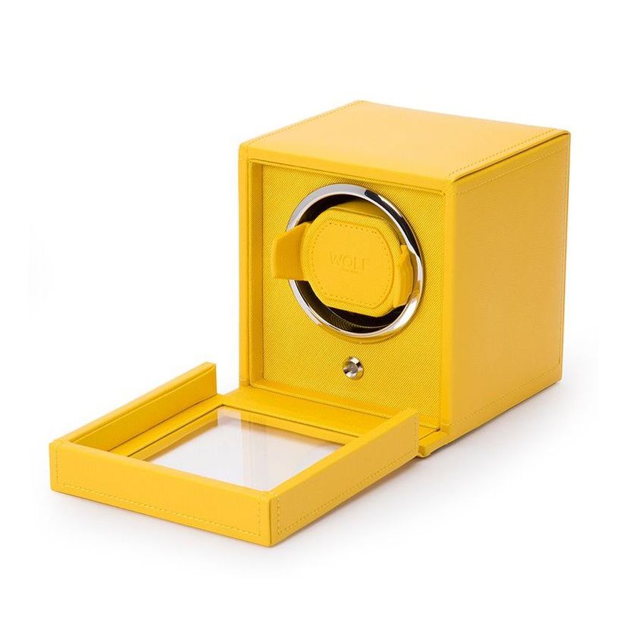 Wolf Designs Ltd-Cub Single Watch Winder - With Cover-Dipples Jewellers